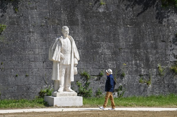 Statue of Jean-Auguste Margueritte (1823-1870), French general, in front of the citadel of Verdun,