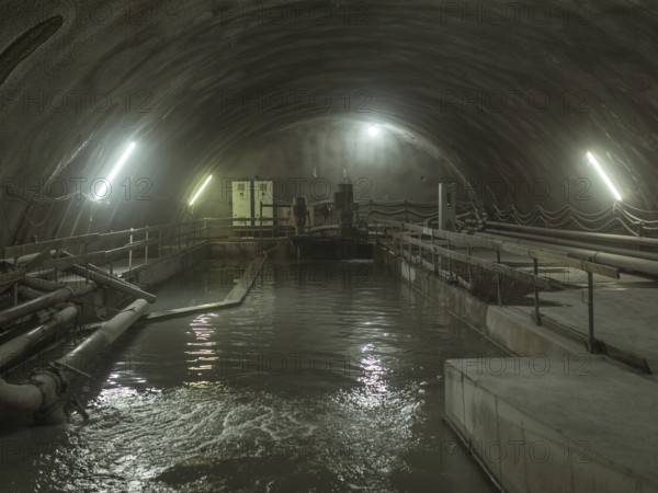 Cistern for pumping out the water in construction lot H53, Brenner Base Tunnel, Tyrol, Austria,