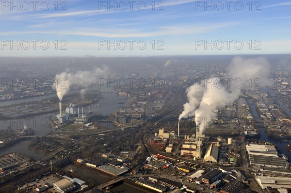 Inversion weather situation in Hamburg. An inversion is a weather situation characterised by a