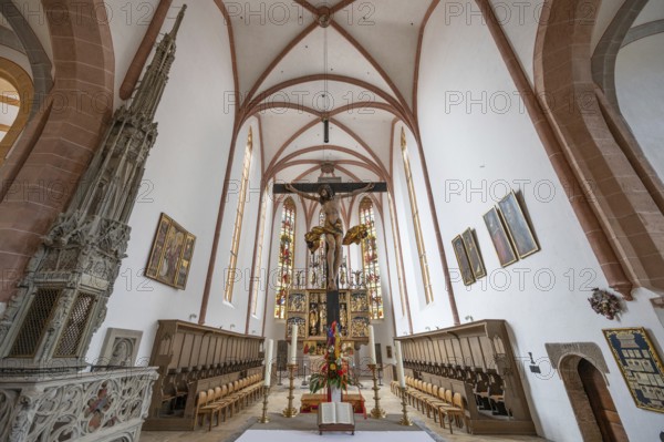 Chancel of the town church of St John and St Martin, built in the 15th century in Gothic style,