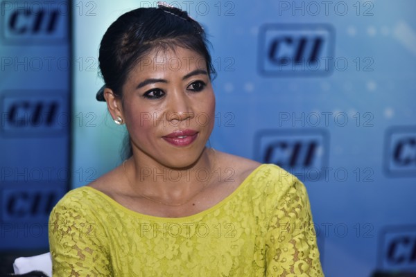 Indian Olympic boxer Mary Kom during the Confederation of Indian Industry (CII) National Council