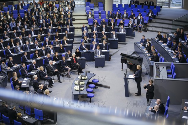 Bärbel Bas (SPD), President of the Bundestag, speaks in the plenary of the German Bundestag on