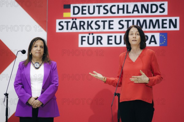 Iratxe Garcv?a Pv©rez, Chair of the S&D Group in the European Parliament, and Katarina Barley,