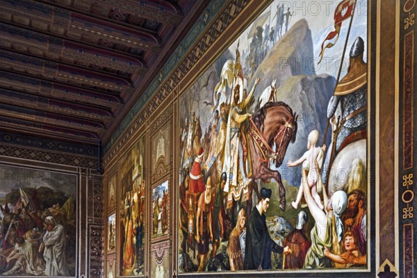 Henry III's return from Italy in 1047 by Hermann Wislicenus, mural in the Kaisersaal Goslar, Lower
