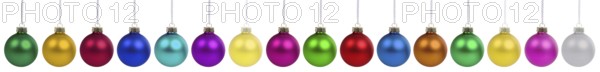 Christmas baubles Christmas decoration baubles ball banner in a row clipping in Stuttgart, Germany,