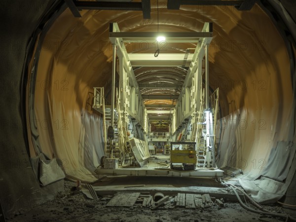 Rear section of the Wilma double-shield tunnel boring machine in the H53 construction lot, Brenner