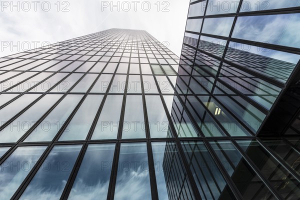 Modern architecture, high-rise building, Messeturm, Basel, Canton of Basel-Stadt, Switzerland,
