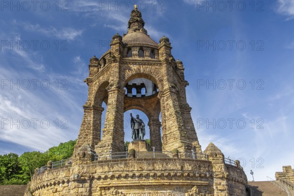 Kaiser Wilhelm Monument, Porta Westfalica, Weser Valley, Weserbergland, North Rhine-Westphalia,
