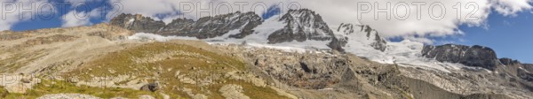Rocky Mountains in the Italian Alps in the Gran Paradiso National Park. Valsavaranche, Aosta,