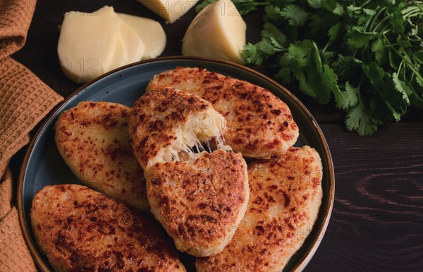 Chvishtari, corn flour tortillas with cheese, pastries, Georgian cuisine, Mchadi, homemade, top