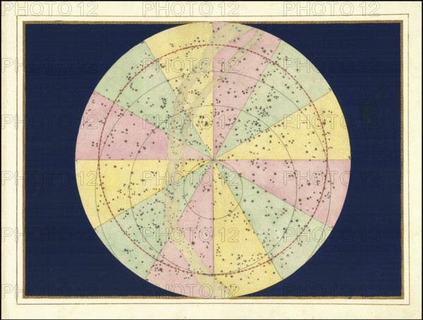 Astronomy. The celestial atlas, the Uranometria, Ptolemaic constellations, by Johann Bayer (1572 -