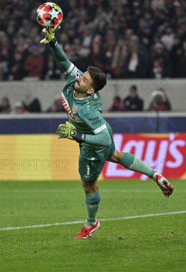 Goalkeeper Fabian Bredlow VfB Stuttgart (01) Parade Brilliant save Champions League action,