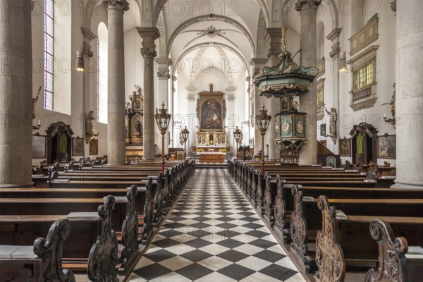 Interior of the Catholic Church of St Maximilian, Maxkirche, state capital Düsseldorf, North