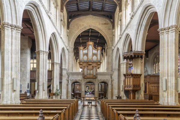 Interior of the university church Church of St Mary the Virgin in Oxford, Oxfordshire, England,