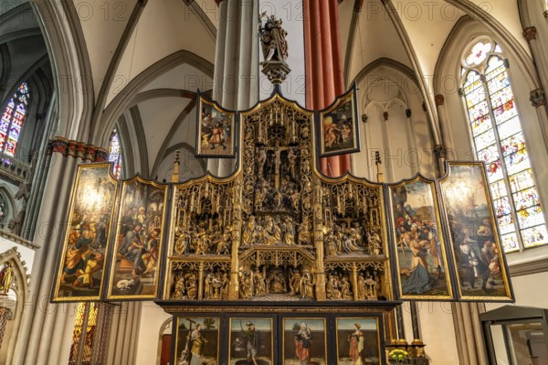 Martyr altar in the interior of the Catholic church of St Viktor in Xanten, Lower Rhine, North