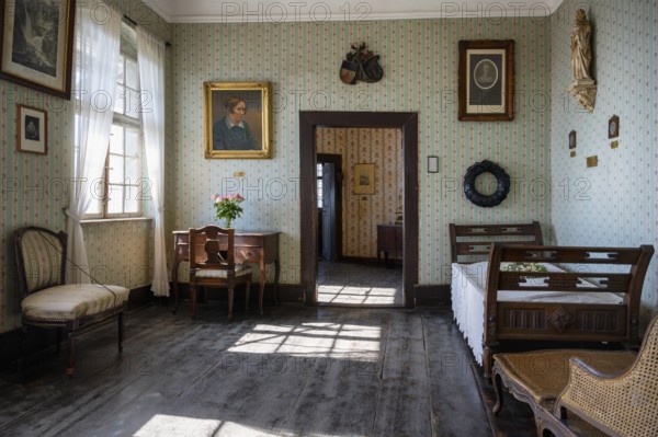 Death chamber of the writer and composer Annette von Droste-Hülshoff (12 January 1797, 24 May