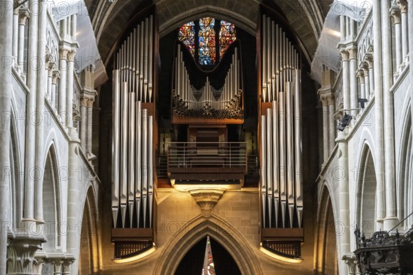 Organ of Notre-Dame Cathedral, former episcopal church of the diocese of Lausanne, today the main