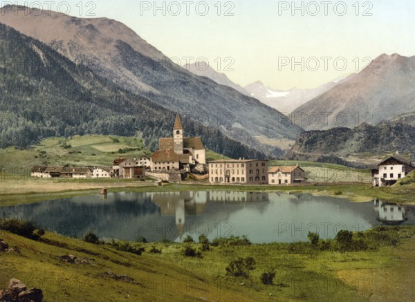 Lower Engadine, Tarasp, Fontana, Graubuenden, Switzerland, Historical, digitally restored