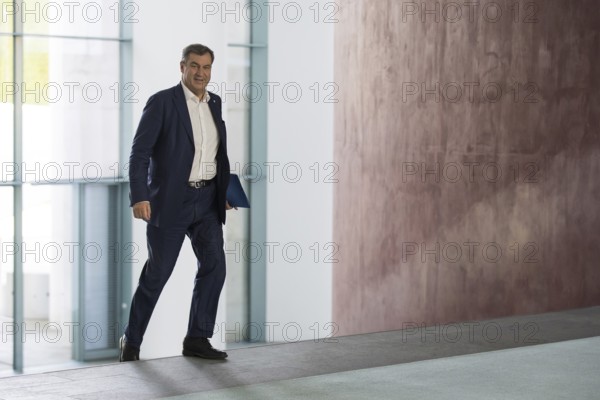 Markus Söder (Minister President of Bavaria, CSU) in front of the consultations at the Minister