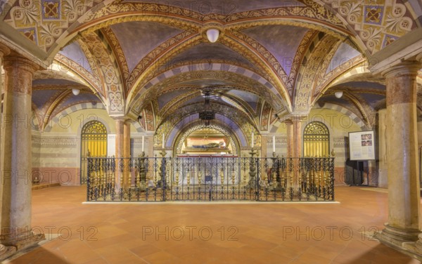 View of the altar of St Omobona in the crypt, Cathedral of Santa Maria Assunta, Cremona, Province