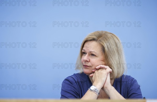 Nancy Faeser, Federal Minister of the Interior and Home Affairs, recorded during the Federal Press