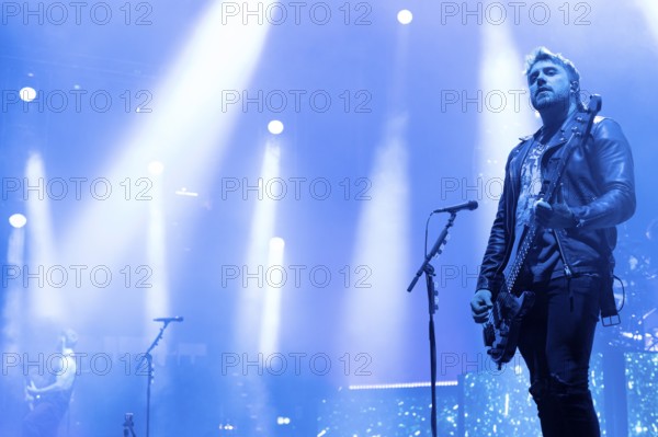Jamie Mathias from Bullet For My Valentine live on The Poisoned Ascendancy EU Tour 2025 Celebrating