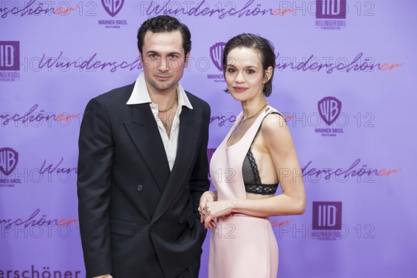 Samuel Schneider and Emilia Schuele at the premiere of the film Wunderschöner at Berlin's Zoo