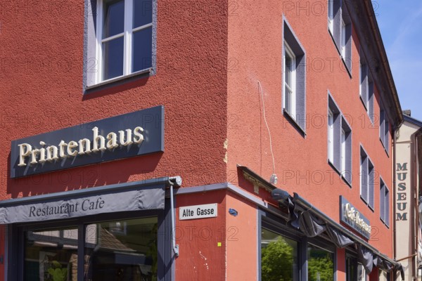 Restaurant and Cafe Printenhaus in the city centre of Bad Münstereifel, Eifel, Euskirchen district,