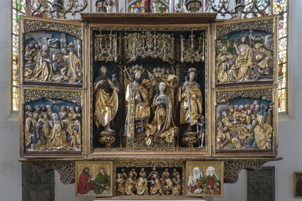 Late Gothic winged altar by Michael Wohlgemut completed in 1508, Church of St John and St Martin,