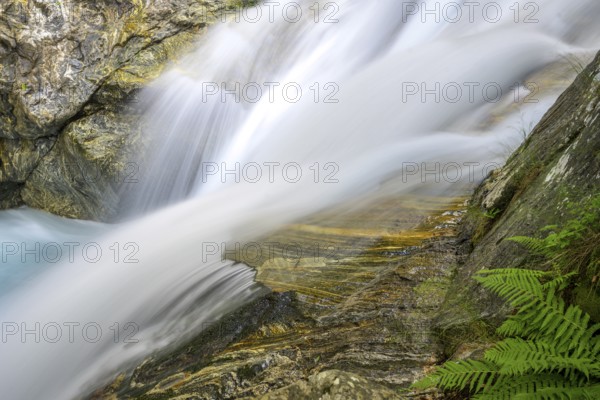 Beautiful stone structures at the Gesso della Barra torrent, Entracque, province of Cuneo, Italy,