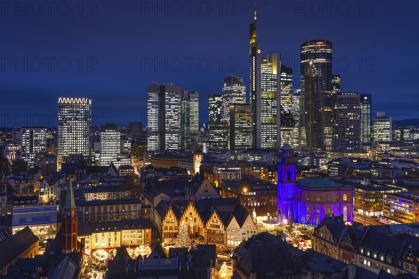St Paul's Church in Frankfurt am Main will be illuminated in blue in the middle of the Christmas