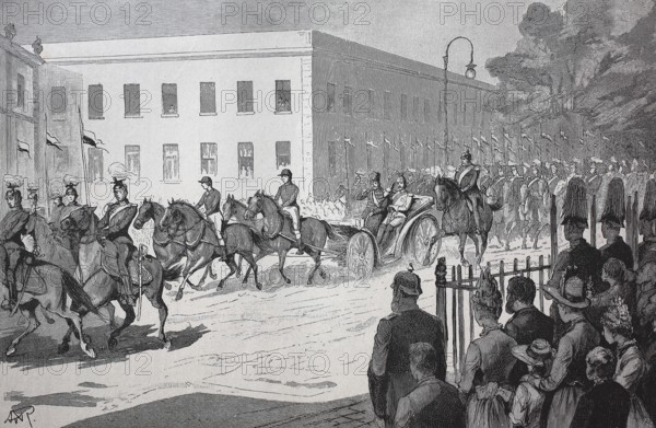 The entry of the Shah of Persia Naser ad-Din Shah into Berlin, 1873, During his stay in Berlin he