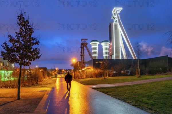 Shaft of the former Schlägel & Eisen coal mine, shaft 3/4/7, Herten, North Rhine-Westphalia,