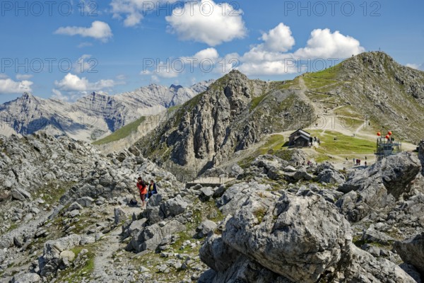 View of the Hafelekar of the Innsbruck North Chain of the Alps, Alpine landscape, Innsbruck, Tyrol,