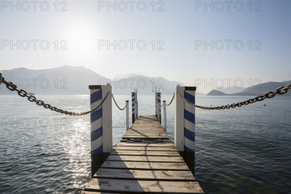 Lake promenade, morning mood, spring, Menaggio, Como province, Lake Como, Lago di Como, Lombardy,