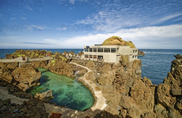 Natural swimming pools in volcanic rock, Cachalote restaurant, lava pools, natural swimming pools,