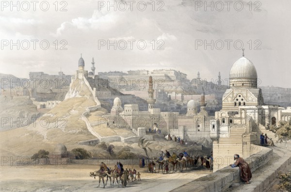 The Citadel of Cairo, residence of Mehemet Ali, Egypt, c. 1850, Historical, digitally restored