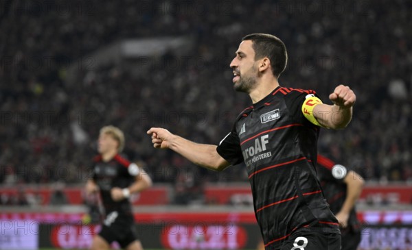 Goal celebration Rani Khedira 1. FC Union Berlin FCU (08) MHPArena, MHP Arena Stuttgart,