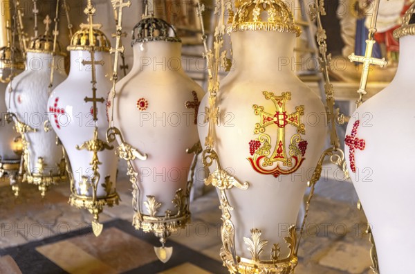 Jerusalem, Israel, 17 April, 2022: Church of the Holy Sepulchre in Old City of Jerusalem, Golgotha