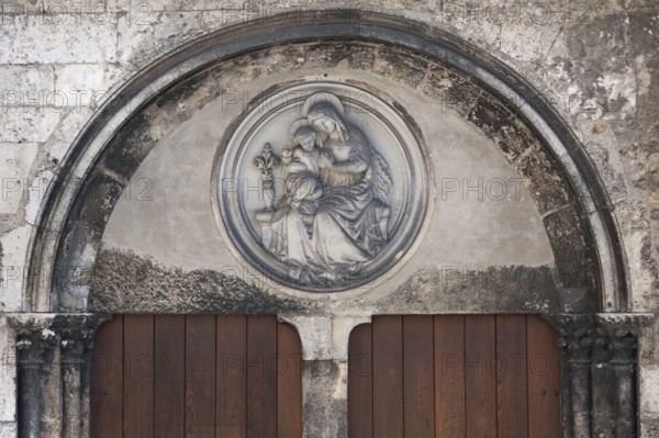 Relief of Mary with the Christ Child at the former cathedral parish church of St Ulrich, 16th