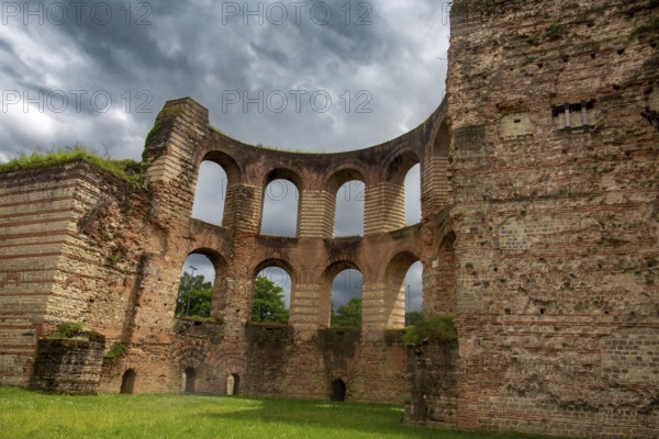UNSECO World Heritage Site in Trier: The Imperial Baths, remains of an ancient Roman bathing