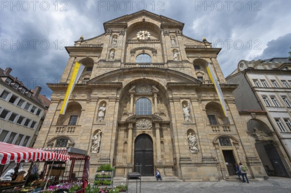 Baroque church of St Martin, built in 1668, Grüner Markt, Bamberg, Upper Franconia, Bavaria,