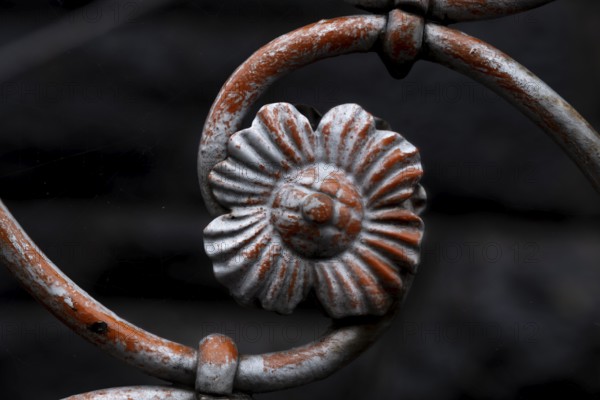 Detail of a banister to the parish church, St Peter, Villnöß, Funes, Villnößtal, South Tyrol,