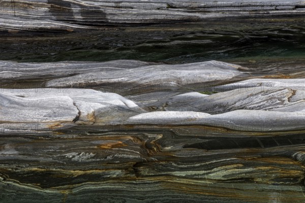 Rocks, rock structures, Verzasca River, near Lavertezzo, Verzasca Valley, Valle Verzasca, Canton