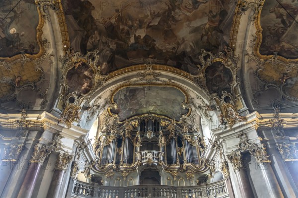 Organ in the interior of the Pilgrimage Church of the Visitation of the Virgin Mary / Käppele on