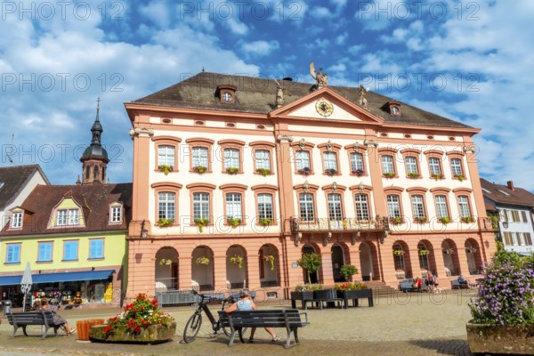 Beautiful building in the old town in the village of Gengenbach in the Black Forest, Germany,