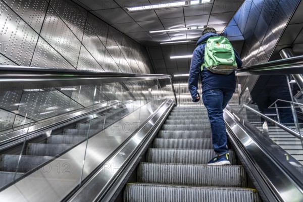 Modern underground station of the Wehrhahn line, Benrather Straße, 6 new stations, opened in 2016,