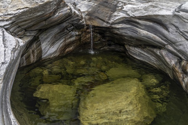 Rocks, rock structures, Verzasca River, near Lavertezzo, Verzasca Valley, Valle Verzasca, Canton