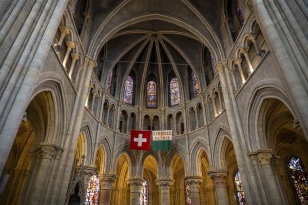 Notre-Dame Cathedral, former episcopal church of the diocese of Lausanne, today the main reformed