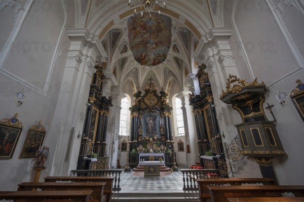 Chancel with Lenten cloth, mid-18th century, Maria am Sand parish church in the Maria am Sand